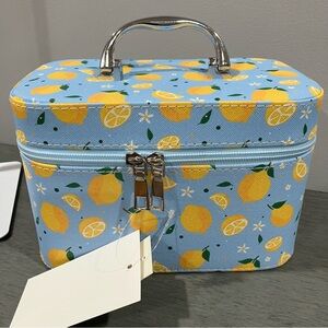 Lemon Print Cosmetic Case